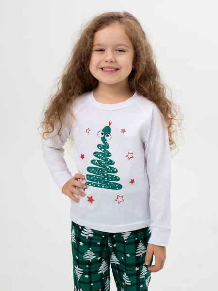 Пижама детская, модель 324, трикотаж (Змейка, зелёный)