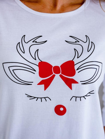 Пижама женская, модель 162, трикотаж (Олень Гламур)