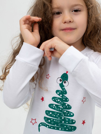 Пижама детская, модель 324, трикотаж (Змейка, зелёный)