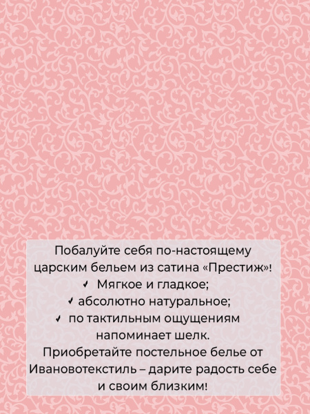 Наволочка 50*70 см, сатин "Престиж", на молнии (Вирго (компаньон))