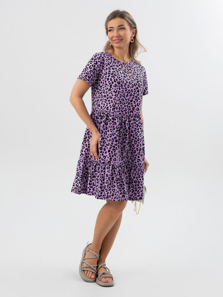 Платье женское, модель 174, трикотаж (Лео, сиреневый)