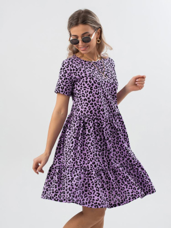 Платье женское, модель 174, трикотаж (Лео, сиреневый)