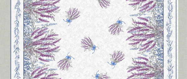 Скатерть 150*250 см, рогожка (Лаванда, вид 1)