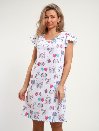 Сорочка ночная женская,мод. 426,трикотаж (Милые ежи)