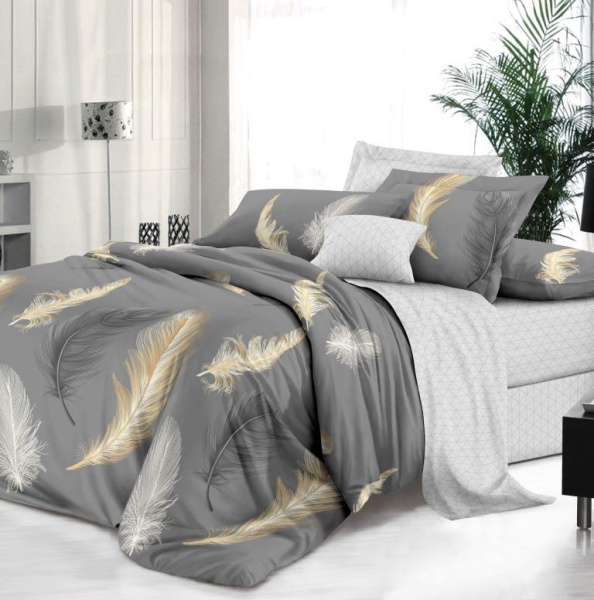 Пододеяльник Евро 200*220 см, на молнии, поплин (Финист (основа))