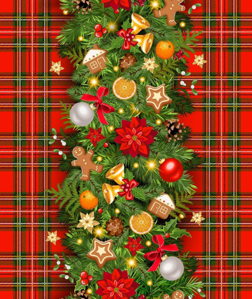 Дорожка для сервировки 50*150 см, хлопок 100% (Гирлянда)