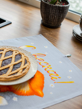 Комплект вафельных полотенец 48*60 см, 3 штуки (Обнимяу)