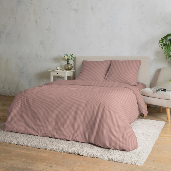 Комплект постельного белья Семейный, перкаль (Лунная соната, розовый)