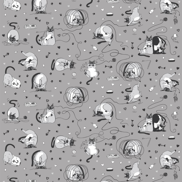 Наволочка 60*60 см, перкаль, детская расцветка (Мурлыки)