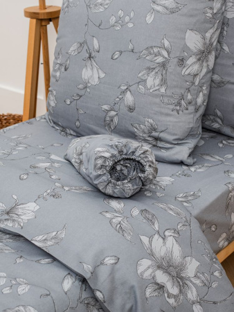 Простыня на резинке 090*200 см, бязь "Комфорт 150 см", борт 25 см (Грация)