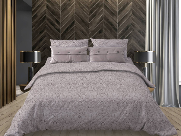 Пододеяльник 2-спальный, бязь "Комфорт" (Дамаск, шоколад)