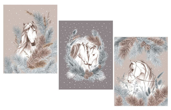 Комплект полотенец 48*60 см, 3 шт., рогожка (Поэма)