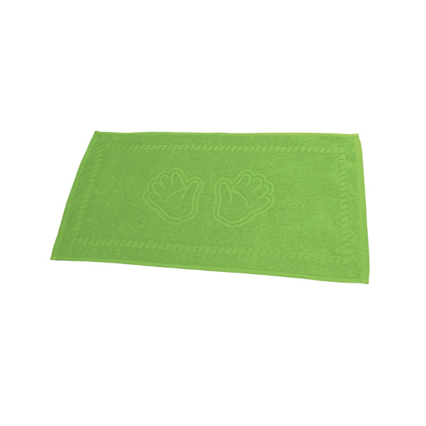 Махровое гладкокрашеное полотенце "Ручки" 34*60 см 400 г/м2 (Салатовый)