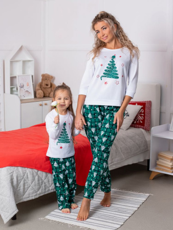 Пижама детская, модель 324, трикотаж (Змейка, зелёный)