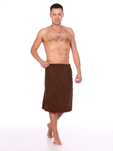 Килт мужской на липучке,100 % хлопок (Шоколад)