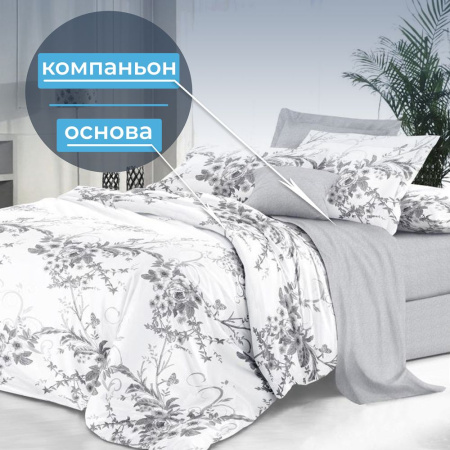 Простыня на резинке 090*200 см, сатин "Престиж", борт 25 см (Бессан (компаньон))