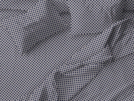 Комплект постельного белья Евромакси, бязь "Комфорт" (Виши, темно-синий)