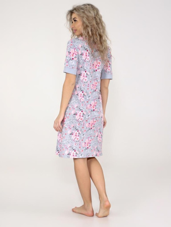 Халат женский, модель 124,трикотаж  (Розы)