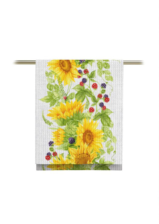 Полотенце 50*60 см вафельное (Подсолнух 3D)