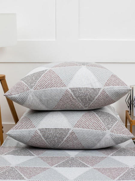 Простыня 1,5-спальная, бязь "Комфорт" (Галактика, шоколад)