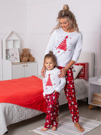 Пижама женская, модель 162, трикотаж (Змейка, красный)