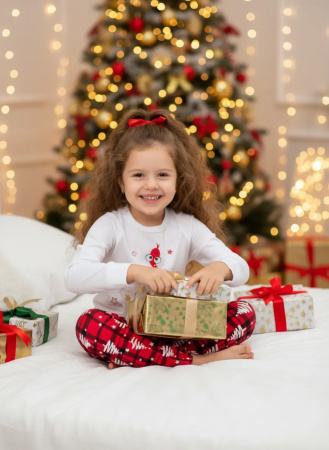 Пижама детская, модель 324, трикотаж (Змейка, красный)