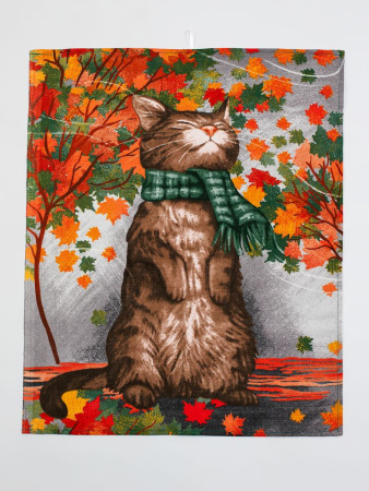 Комплект полотенец 48*60 см, 3 шт., рогожка (Котики)