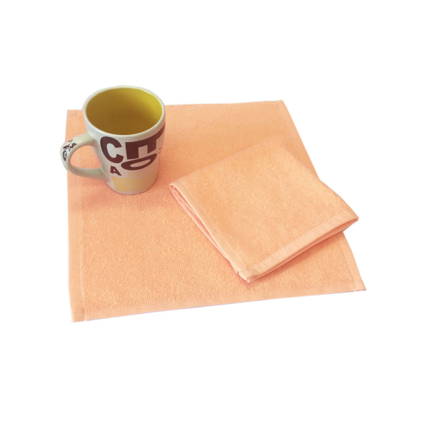 Салфетка махровая, 30*30см, 380 гр (Персиковый)