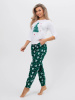Пижама женская, модель 162, трикотаж (Змейка, зелёный)