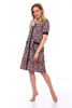 Халат женский, модель 124,трикотаж  (Калейдоскоп, коричневый)