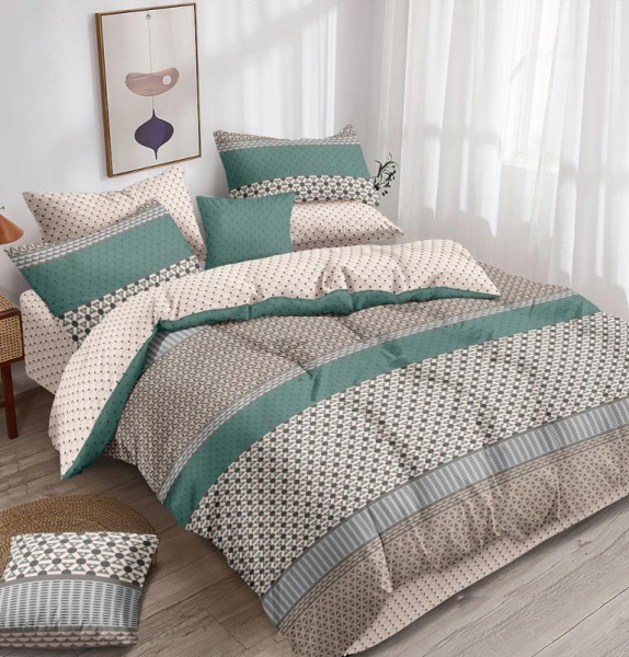 Наволочка 50*70 см, на молнии, поплин (Визави (компаньон))