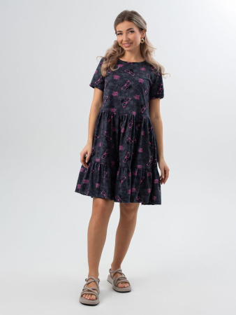 Платье женское, модель 174, трикотаж (Панды)