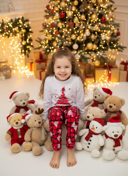 Пижама детская, модель 324, трикотаж (Змейка, красный)