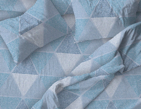 Простыня на резинке 090*200 см, бязь "Комфорт 150 см", борт 25 см (Галактика, синий)