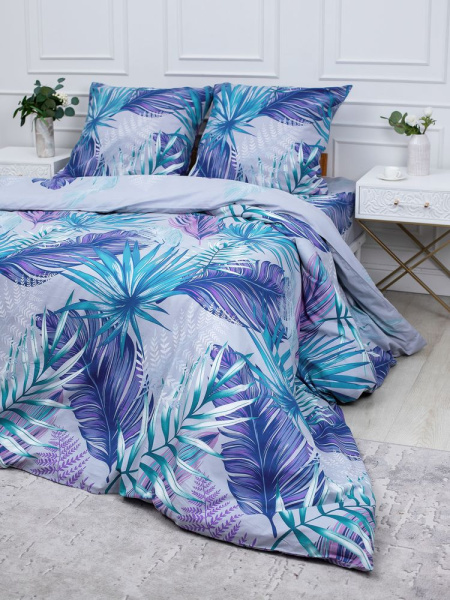 Пододеяльник 1,5-спальный, перкаль (Мира, серый)