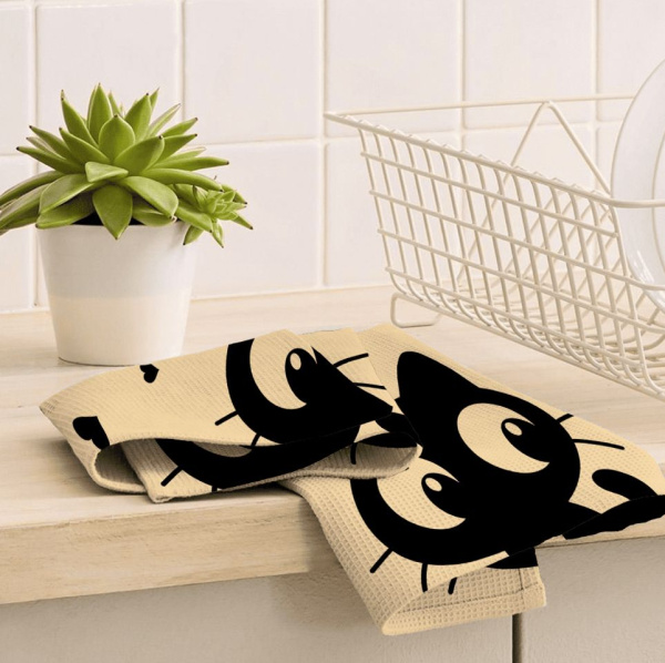 Полотенце 50*60 см вафельное (Котята)