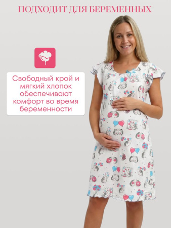 Сорочка ночная женская,мод. 426,трикотаж (Милые ежи)