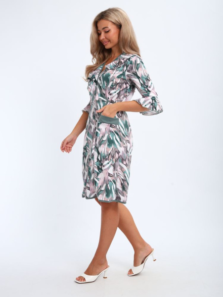 Халат женский, модель 130, трикотаж (Джунгли)