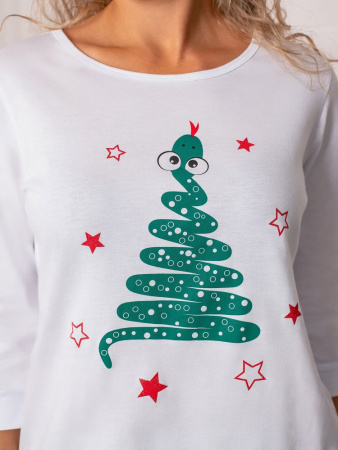 Пижама женская, модель 162, трикотаж (Змейка, зелёный)