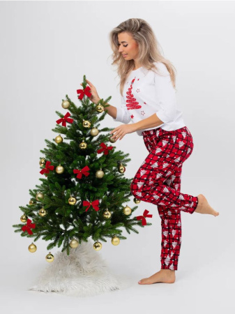 Пижама женская, модель 162, трикотаж (Змейка, красный)