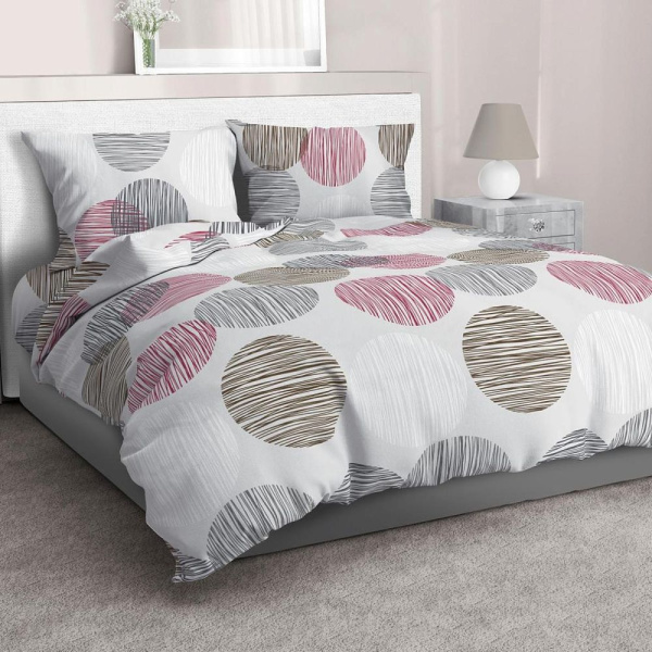 Простыня на резинке 120*200 см, бязь ГОСТ, борт 25 см (Пинг понг на сером)