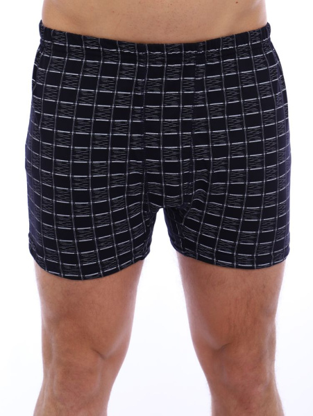 Трусы-боксеры, модель 212, трикотаж (Клетка)
