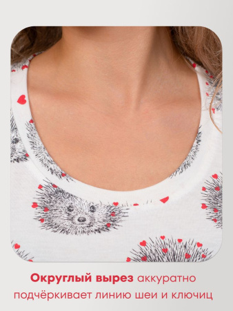 Сорочка ночная женская,мод. 450,трикотаж (Ёжики)