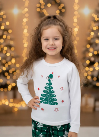 Пижама детская, модель 324, трикотаж (Змейка, зелёный)