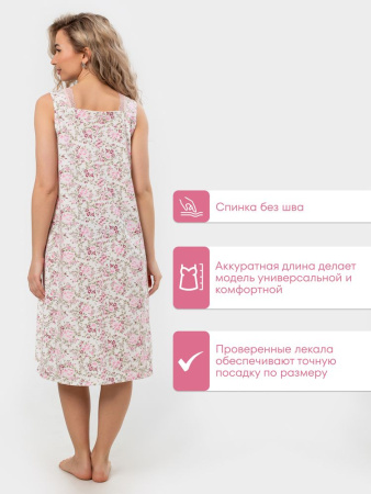 Сорочка ночная женская, мод. 449, трикотаж (Прелесть (розовый))