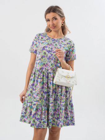 Платье женское, модель 174, трикотаж (Незабудка)