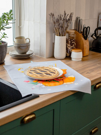 Комплект вафельных полотенец 48*60 см, 3 штуки (Обнимяу)