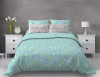 Комплект постельного белья 1,5-спальный, бязь "Комфорт" (Треугольники, бирюзовый)