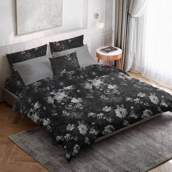 Комплект постельного белья Евромакси, перкаль (Нимфа)