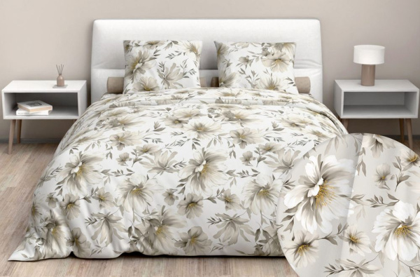 Простыня 2-спальная, поплин (Бланш)